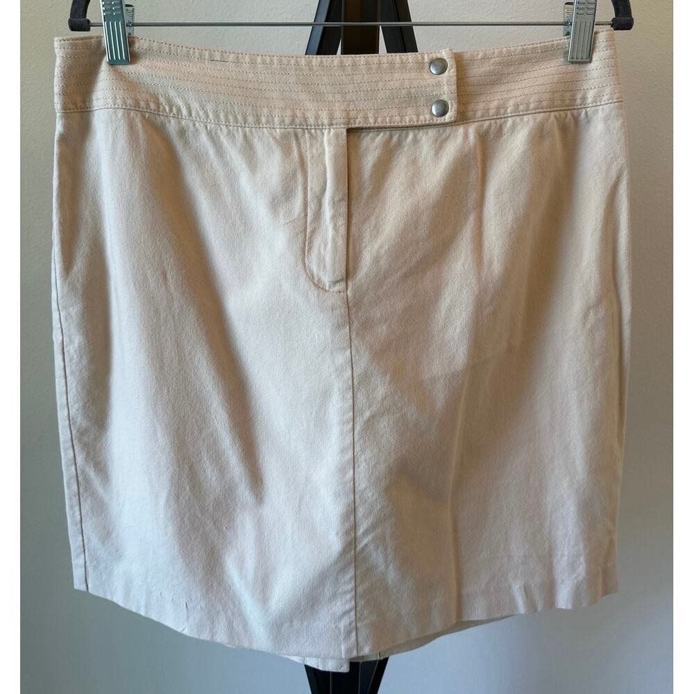 Work To Weekend Skirt Size 14 Tan Cotton Spandex